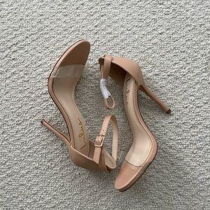 NEW Lulus Nude & PVC Strappy Heel